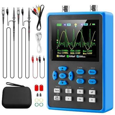 DSO2512G LCD Handheld Digital Oscilloscope Kit - 2 Channel 2.8"TFT Mini Automotive Oscilloscope Bandwidth 120Mhz Digital Oscilloscopes 500MS/s Sampling Rate, Vertical Sensitivity 10mV/div~10V/div