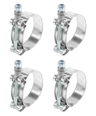 ESEWALAS 4PCS 1.5" T-Bolt Hose Clamp,304 Stainless Intercooler Pipe Tube Clamps,Stainless Steel Turbo Intake Intercooler Hose Clamp,Adjustable Radiator Hose Clamps (4PCS, 1.5")