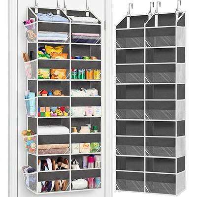 Ofiray-home 5-Tier Over Door Organizer, 10-Compartment Wide Storage Rack | 20" wide, 80 lbs for heavy family use, 10 side pockets, fits doors for closet, nursery, entryway, dorm, RV, laundry room
