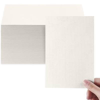 Geosar 200 Sheets Linen Cardstock 4 x 6 Inches Invitation Cardstock Heavyweight Printer Paper 92lb 250GSM Card Stock for Printer Index Cards Cover Postcards Blank Note (Cream)