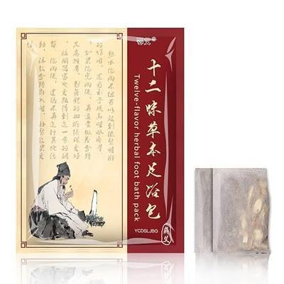 30 Pack Ginger & Mugwort Herbal Foot Soak Spa Set - 900g Natural Plant Blend with Safflower & Angelica Root, Relaxing Aromatherapy Bath for Home Wellness 泡脚包 使用泡脚桶