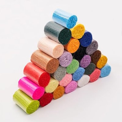 Beyond Your Thoughts DIY 27 Colors 10Pcs 2 in Latch Hook Kits Yarn Bundles for Kids Adult Handmake Craft Sewing Knitting YarnWhite