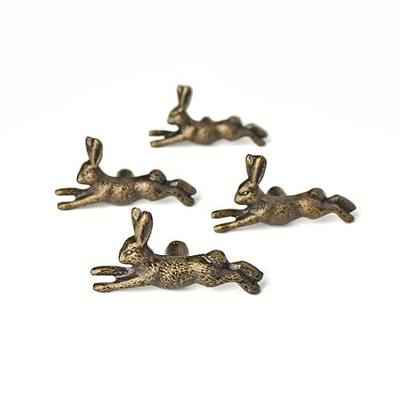 Rabbit Cabinet Drawer Knob Cute Bunny Animal Drawer Knob Pull Nursery Cupboard Dresser Knobs Handles - Set of 4