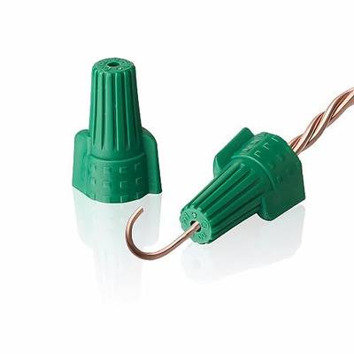 Winged Ground Wire Connectors Nuts with Hole 100 pcs Green Wire Connector Electrical Wire Caps, UL Listed Electrical Ground Nuts for 14-10 Awg