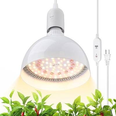 Barrina Hanging Grow Light Bulbs for Indoor Plant, 25W Full Spectrum, Timer