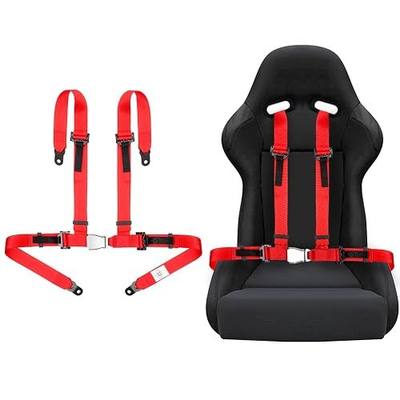 Yakitoko Universal 4 point Safety Harness Set 2inch Fits Go Kart,UTV,ATV,Racing Red