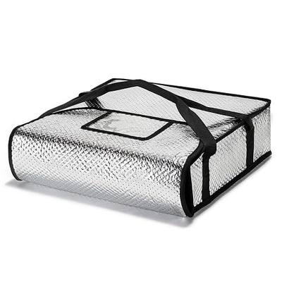 Pizza Bags for Delivery 20" X 20" X 5" - Moisture-Free, Professional Thermal Pizza Warmer, Heavy-Duty Food Carrier, Suitable for Restaurants,Picnic Uber Eats & Door Dash( Silver)
