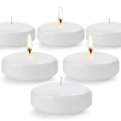 3 Inch White Floating Candles 36 Pack Wax Dripless Smokeless Unscented | burns 13-15 hrs, Perfect for Wedding Party Candles,centerpieces, Cylindrical Vases,Swimming Pool,Restaurant Decor