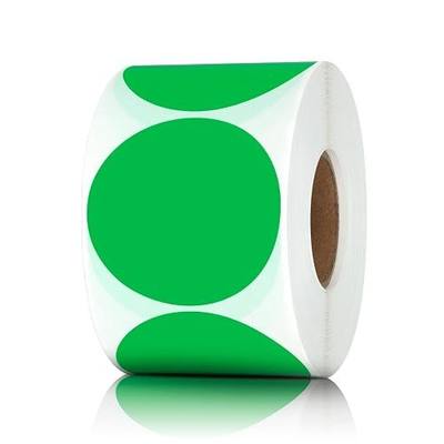 Pack of 600 Round Color Coding Circle Dots Stickers Labels (2", Green)
