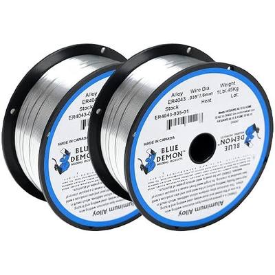 Blue Demon ER4043 X .035 X 1LB X 2 Pack MIG/GMAW General Purpose Aluminum Welding Wire, All Position with Silicon Additives, Formulated to Provide Porosity-Free, X-Ray Quality Welds | General Purpose, All Position with Silicon Additives, Formulated to Provide Porosity-Free, X-Ray Quality Welds