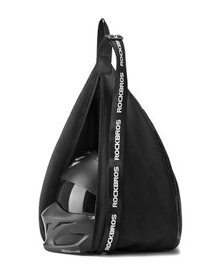 ROCKBROS Motorcycle Helmet Backpack Helmet Bag Large Capacity Waterproof Lightweight Storage Bag with Reflective Stripe Model For Motorcycle Dirt Bike Motocross Bicycle Racing ATV, Black