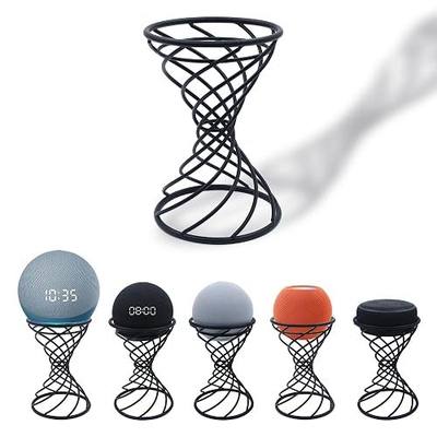 Dutiplus Smart Speaker Table Stand Decorative Holder for Echo Dot 3rd/4th/5th Gen, Echo 4th/5th Gen, Echo Glow, Apple Homepod Mini and Google Home Mini/Nest Mini(Matte Black)