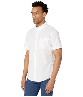 Tommy Hilfiger Men's Short Sleeve Casual Button Down Shirt in Custom Fit
