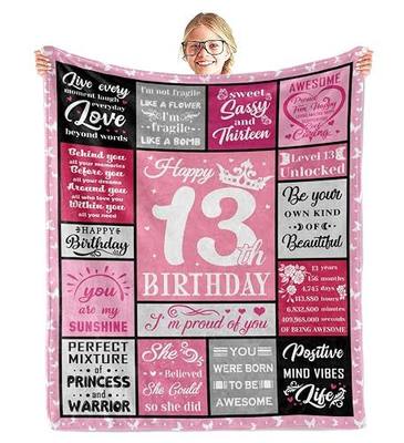 13th Birthday Gifts for Girls,13 Year Old Girl Birthday Gifts, Birthday Gift for 13 Year Old Girls, 13th Birthday Decorations for Girl Blanket 60"X50"