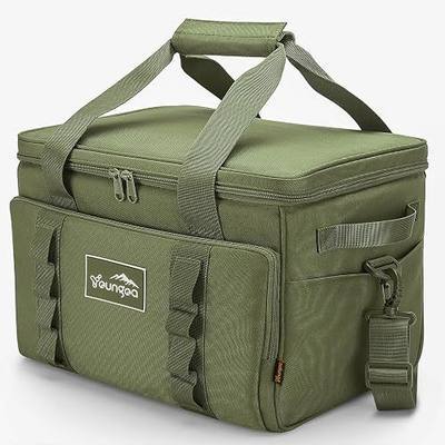 48 Can Insulated Soft Sided Collapsible Cooler Bag Ice Chest | Large 30L Portable Folding Waterproof Leakproof Cooler for Picnic, Beach, Fishing, Travel, Tailgate 32 qt