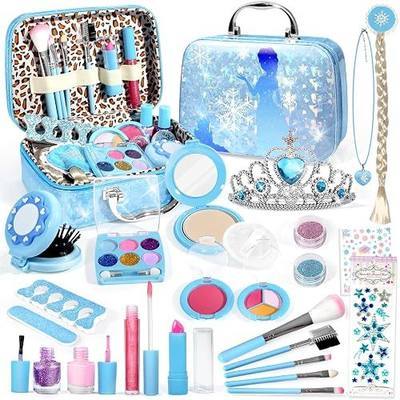 INNOCHEER Kids Makeup Kit for Girl Toys, Frozen Makeup Set for Girls, Real Washable Makeup Kit for Girls, Birthday Christmas Princess Gifts for Girls Kids Age 3 4 5 6 7 8 9 10 11 12 Year Old