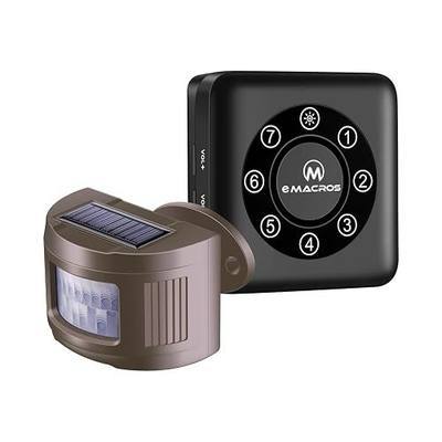 Solar Driveway Alarm Wireless Sensor System & Driveway Sensor Alert System Weatherproof Security Outdoor Motion Sensor & Detector