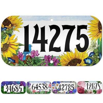 House Address Sign, House Number Plaque, 6x12 Reflective, Aluminum Composite, 15 Font Type, Reflective Option, USA Made by My Sign Center (Decorative - Morn Breeze)