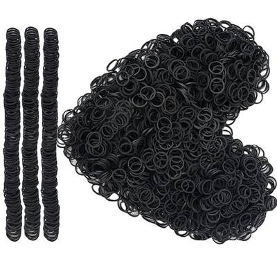 AIWOQI Rubber Bands mini 2000pcs rubber band black 0.5inch small Rubber Band Mini Soft Elastic Bands Diameter 13mm rubber bands for Office Supplies School