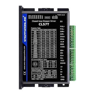 STEPPERONLINE Closed Loop Stepper Motor 1 Axis CNC KIT 3.0 Nm/424.92oz.in Nema 23 Motor & 0-8.0A 24-48VDC Closed Loop Stepper Driver CL57T V4.1