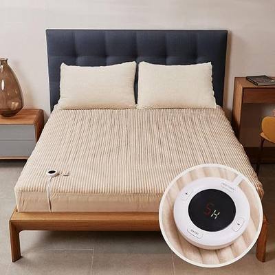Heated Mattress Pad Full Size - Electric Mattress Pad 54x75+15 inches 6 Heat Settings Adjustable 1-10 Hour Auto-Off ETL Certified Fast Heat Overheat Protection Machine Washable