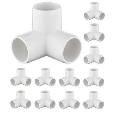 12-Pack 3 Way PVC Fittings 3/4 Inch, Furniture Grade PVC Pipe Connector Elbow for All DIY Structure and Frames, SCH40 Pipe Tee Corner Fitting