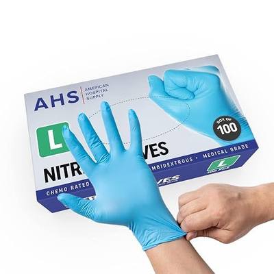 AMERICAN HOSPITAL SUPPLY Nitrile Gloves, Chemo-Rated Gloves Pack, Powder-Free, Medical-Grade, Examination Gloves