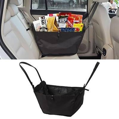 Car Seat Organizer - Large Capacity Passenger Seat Storage Travel Bag, Portable, Foldable and Collapsible Miscellaneous Car Hanging Bags, Reusable Shopping Tote with Drawstrings