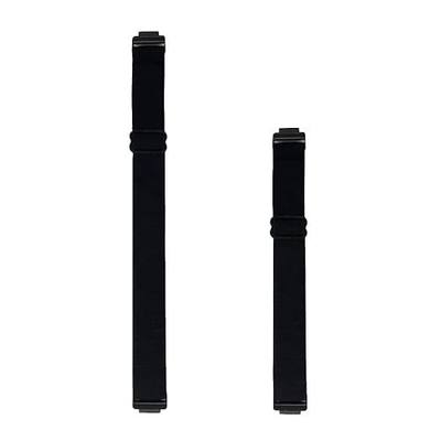 2-Pack Adjustable Elastic Bands, Wrist and Ankle bands with Tri-glide Slider for Fitbit Inspire 2/1/HR, Stretchy Band for Men and Women (Black, Medium)