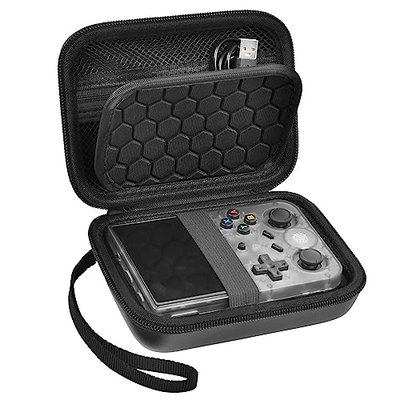 PAIYULE Travel Case for R36S RG353V RG353VS Handheld Game Console -Black | Game Boy Retro Console, Handheld Emulator Storage, Console Organizer, Android Game Console, Travel Carrying Bag, Box Only