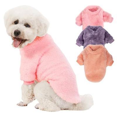 Dog Sweater, 3 Pack Dog Sweaters for Small Dogs, Dog Clothes for Small Dogs Girl Boy, Ultra Soft and Warm Puppy Sweater Dog Coat for Winter Christmas (S, Pink+Purple+Peach)