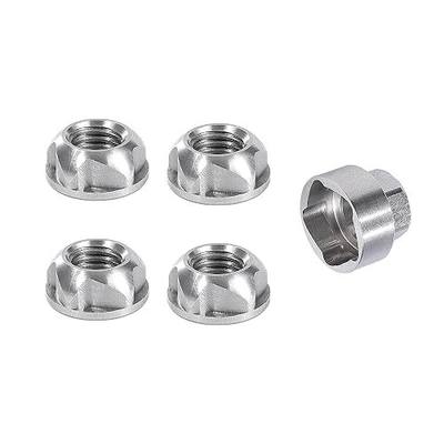 M8 304 Stainless Steel Anti-Theft Locking Nuts P1.25 Security Hardware Kit for Mountain Bike Awning Car Accessories for Styling Light Bar Safety,(4 Lock+ 1 Key)