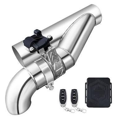 3 Inch Electric Exhaust Cutout with Elbow Valved Muffler Valvetronic Exhaust Valve Kit