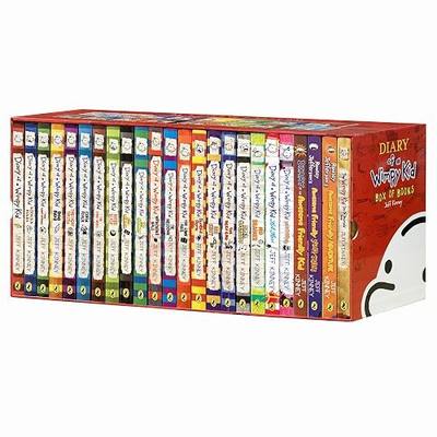 A Library of Wimpy Kid 24 Books of Boxed Set, Complete 1-24 Books Collection, Paperback, (Include the Deep End, Big Shot Diary, Party Pooper)