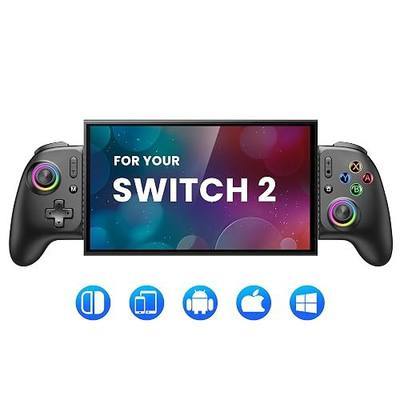 LIFUFUTEE Switch 2 Controller for Nintendo Switch 2/1/OLED, iPhone & Android, RGB Wireless Handheld Gaming Controller with Hall Effect Joysticks No Drift, Macro Programmable & Turbo, Works with Xbox Cloud & Steam Link