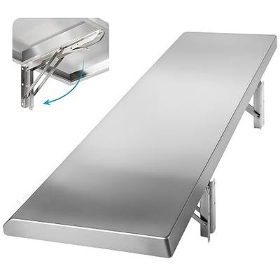 Concession Shelf Drop Down 36" x 12" for Space-Saving | Heavy Duty Commercial Stainless Steel Folding Concession Stand, Easy to Clean for Kithcen, Garage, Bathroom