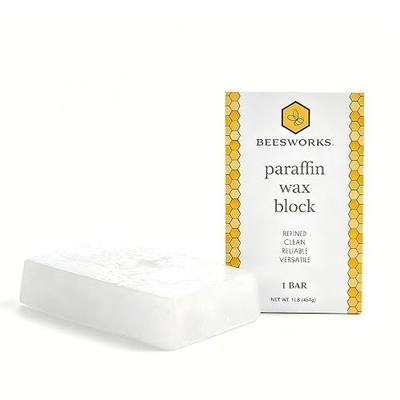 Beesworks Paraffin Wax - 1 lb Refined General Purpose Paraffin Wax - Pure Wax for DIY Candle Making, Canning, Waterproofing, Metal Preservation and More