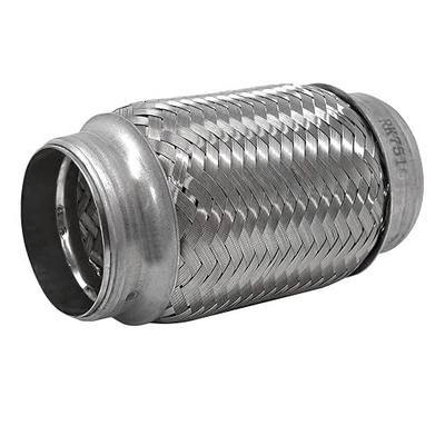 Exhaust Flex Pipe, 2.5"x6" Heavy Duty Stainless Steel Double Braid Flexible Tube