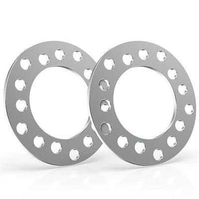 MZS Wheel Spacers, 1/4" 6mm Thick 5x120 5x4.75 / 5x120.7 5x127 5x5.5 / 5x139.7 Bolt Pattern - M14 1/2" 9/16" Thread Pitch Fit 5lug Universal SUV Truck Van