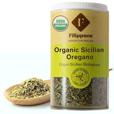FILIPPONE - Organic Crushed Oregano Seasoning, 20 g (0.70 oz) | Italian Dried Oregano Shaker, Sicilian Organic Oregano with intense Aroma, Oregano Powder, USDA Organic, Product of Italy