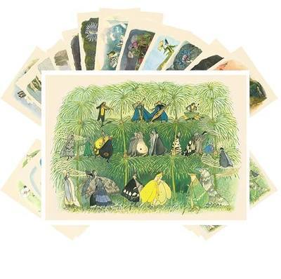 PIXILUV Vintage Postcards (24 pcs 4"x6" each) Amazing Landscapes from Fairy Tales and Stories Vintage Postcards Retro Greeting Card Book Illustration Reprint