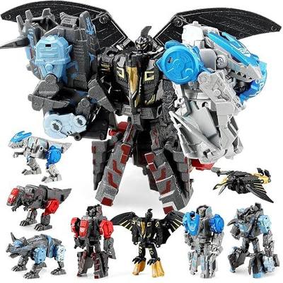 JONEG Transforming Robot Dinosaur 4-in-1 STEM Toys, Gifts for Kids Boys | Dinosaur Transform to Robot, 11 Shapes Transforming, Birthday Gifts for Kids Boys Girls Age 5 6 7 8 9 10 Year Old