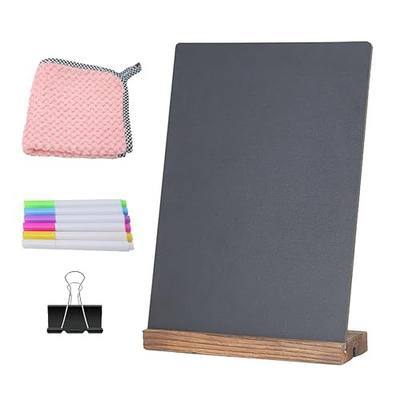 NEWNEWSHOW 8.7x12 Inch Chalkboard Signs, Erasable Message Blackboard Sign with Wood Base for Shop Wedding Kitchen Home Party Decoration (1 Pack 8.7x12)