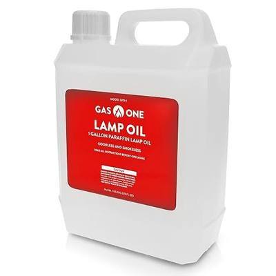 GasOne Liquid Paraffin Lamp Oil – 1 Gallon (128oz) Clear – Odorless, Smokeless Indoor Outdoor Fuel for Lanterns, Lamps, and Torches – Safe Packaging