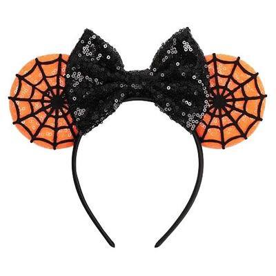 zhezesmila Halloween Ears Headband with Spider Web Designs Headwear for Women Girls Costume Halloween Outfits