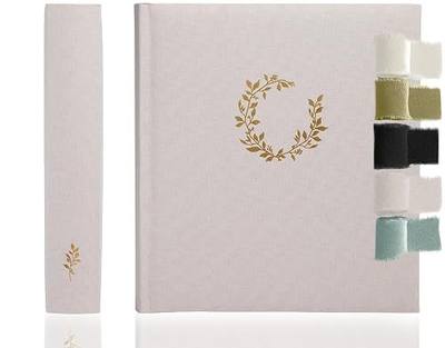 La Lente Premium Scrapbook Album – Photo Album with Writing Space – 100 Pages for Multiple Sizes 4x6, 5x7, 6x8, 8x10 – Holds 500 Photos – Wedding, Baby, Travel & Family Memories