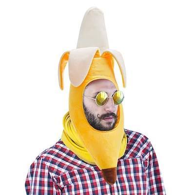 Warmtree Funny Banana Hat, Plush Costume Hat for Party & Halloween | Banana Costume for Party Dress Up Accessories Cosplay Hat Costume Accessories