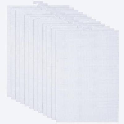 ABuff 12PCS 14 Count Plastic Mesh Canvas Sheets, 14 CT Perforated Plastic Stitching Canvas Cross Stitch PlasticMesh Canvass for Embroidery, Crafts DIY Crochet Projects, 8.2 X 11 Inch, White