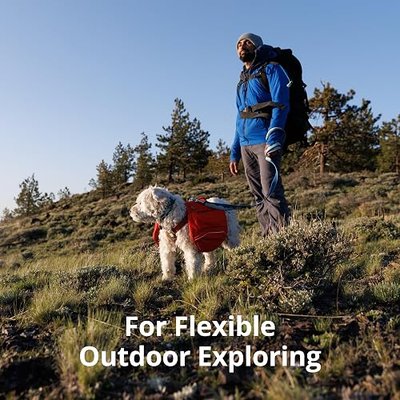 Ruffwear, Crag Dog Leash, 6 ft Reflective Everyday Lead, Swiveling Talon Clip, Padded Handle, Hands‑Free Waist‑Worn Option, Traffic Handle with Accessory Loop, Alpine Dusk