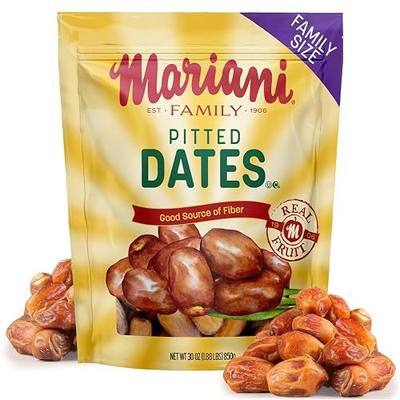 Mariani Dried Pitted Dates, 30oz Bag - Dried Dates Pitted No Sugar Added, No Dairy, Vegan, and Full of Fiber for Snacking, Cooking and Baking